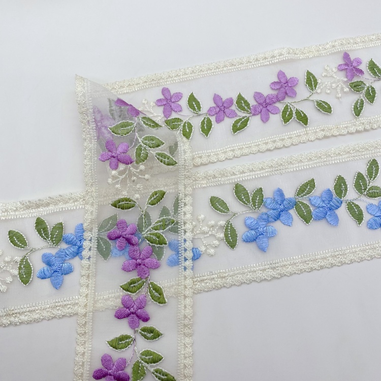 Аксессуары для одежды из молочного шелка с вышивкой сетка