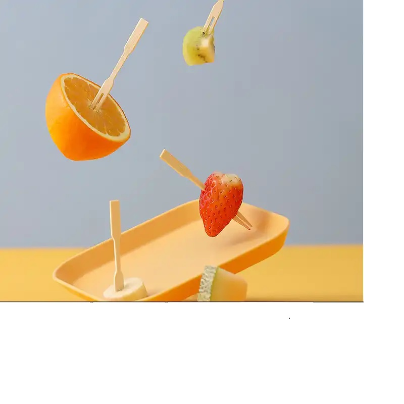 Free Sample Disposable Cake Dessert Salad Fork Buffet Bamboo