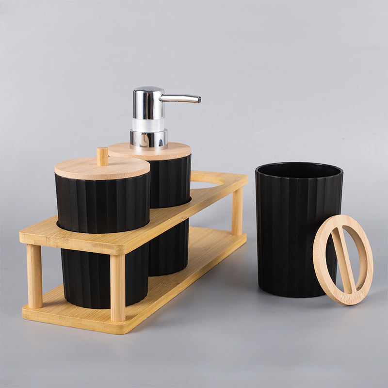 New Custom Bathroom Items Elegant Neutral 3PCS Bathroom Sets Luxury Bathroom Accessories Set for Home