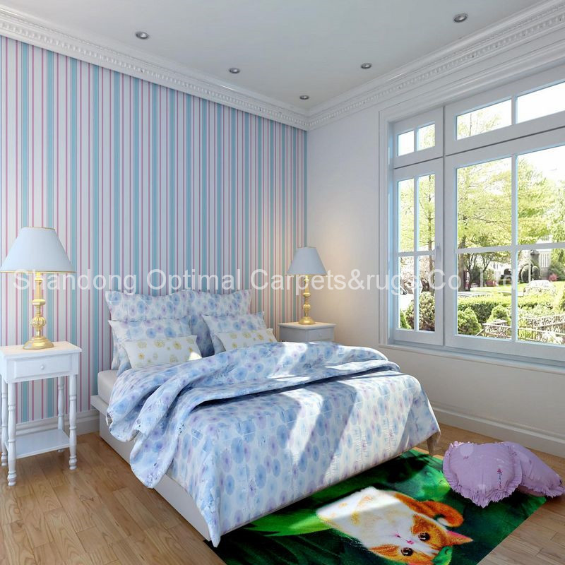 Printed Carpet/Rug/Mat for Bathroom/Bed Side/Kitchen with Vivid Printed in High Quality Competitive Price