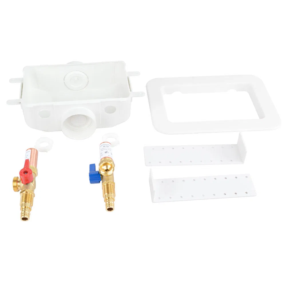 Безсвинцовая латунная коробка для стиральной машины 1/2" с гасителем гидроудара