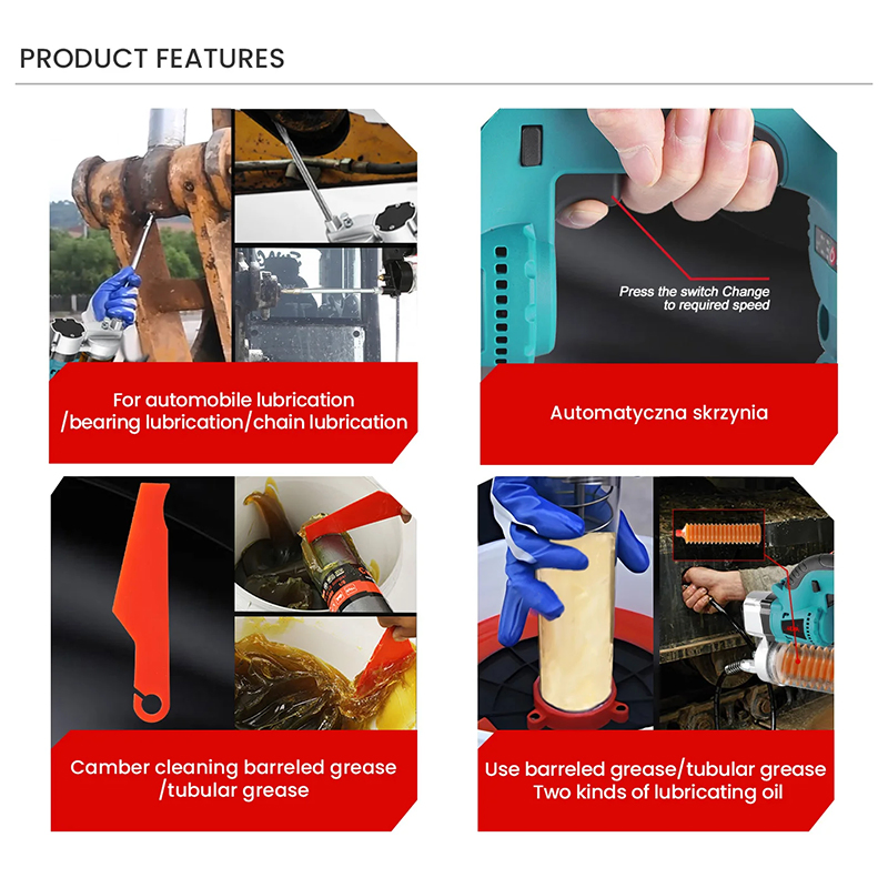 10000psl Cordless Rechargeable Electric Grease Gun Car Lubricating Oil Tool (CSG002)