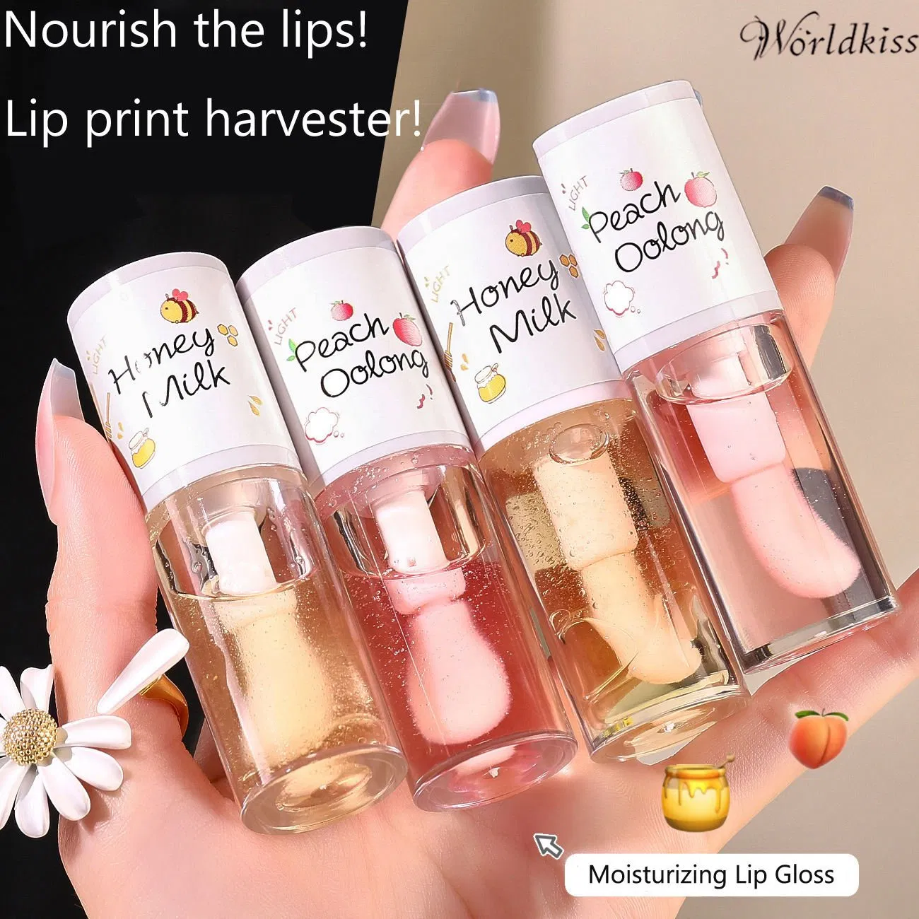 Wholesale Vegan Natural Lip Care Serum Long Lasting Hydrating Honey Lip Oil