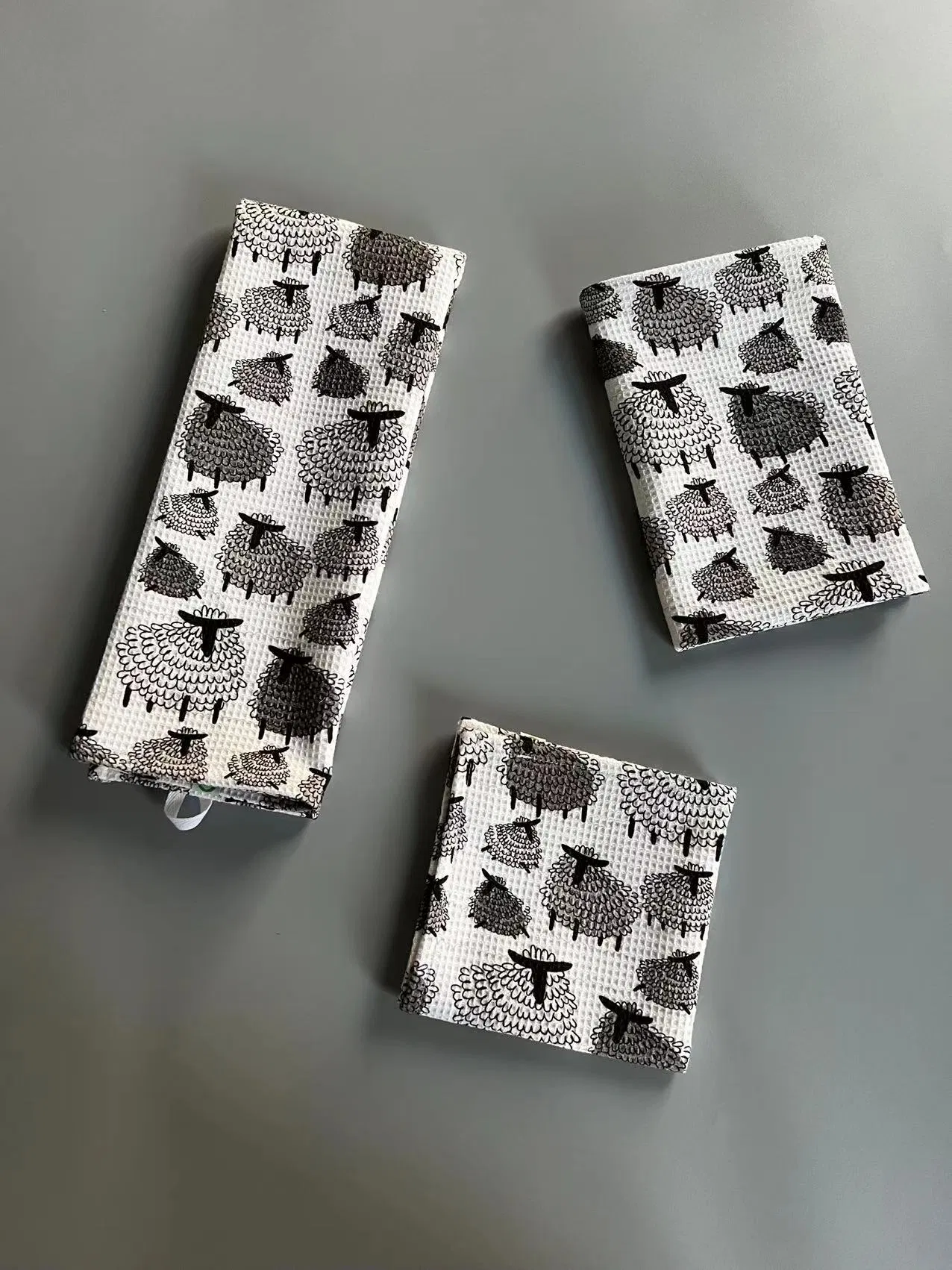 Custom Waffle Cotton Printing Kitchen Napkin Tea Towels