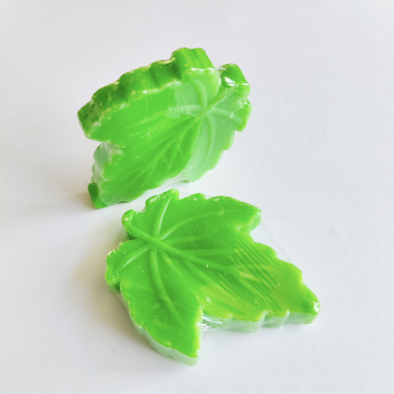 Custom Hotel Soap Amenity Leaf Shape Design Solid Bar Soap Travel Size