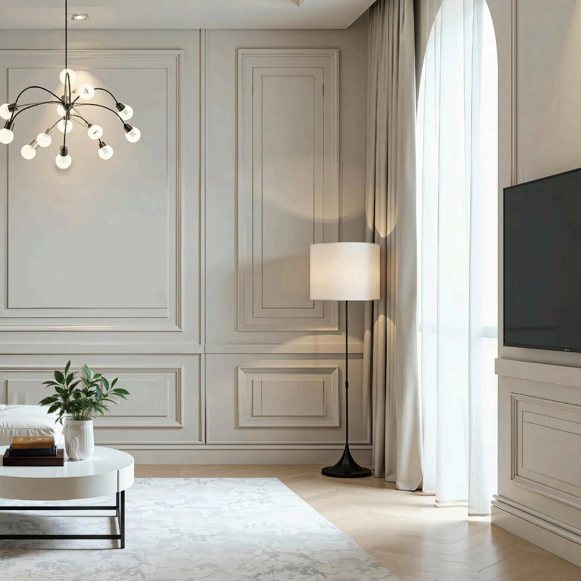 White Style Background Plate Skirting PS Moulding Cornice Flooring Profile PS Moulding