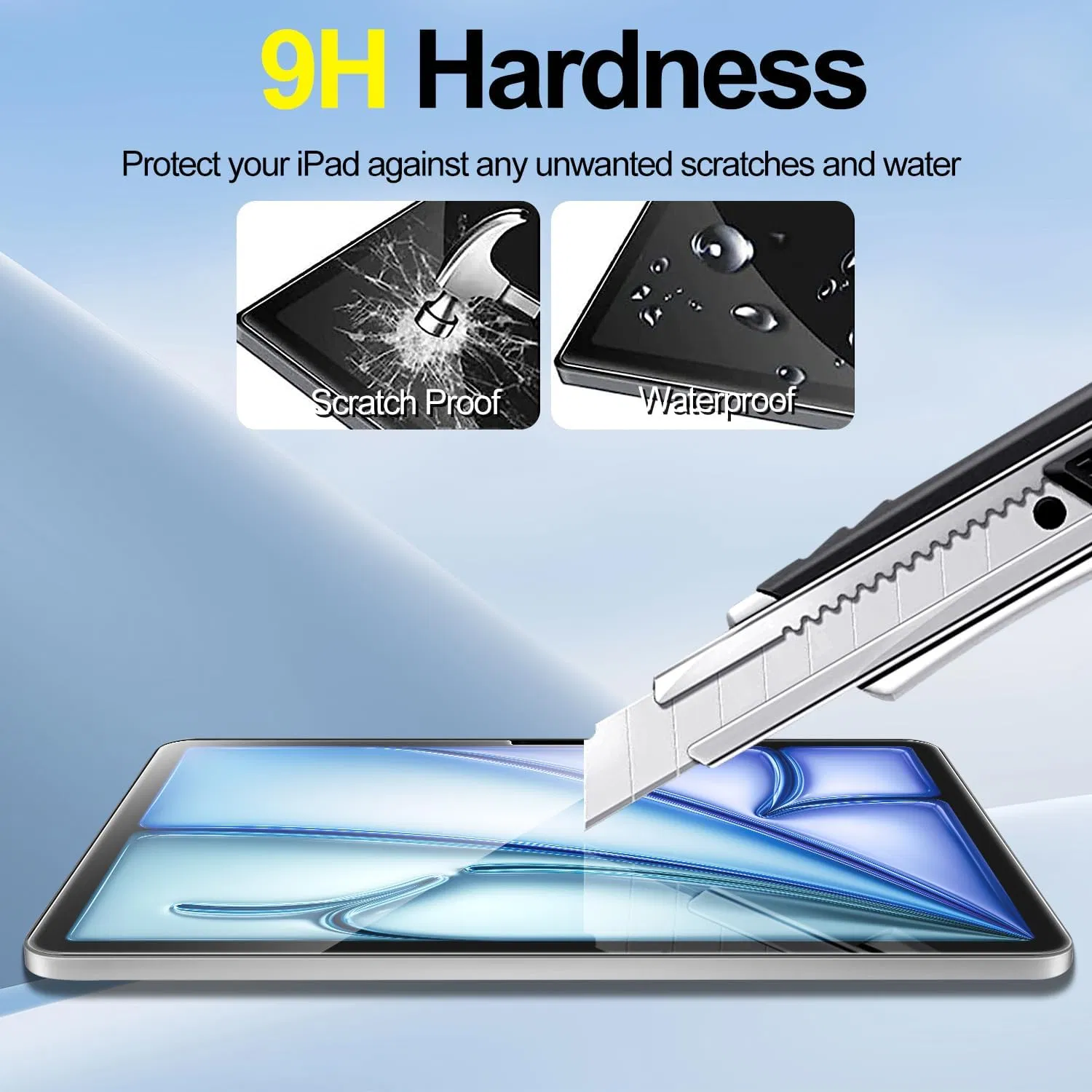 Wholesale 9h Hardness Privacy/Anti-Spy/Anti-Peep Tempered Glass Screen Protector for Apple Air 11 (2024) / 11-Inch (M2) Anti-Fingerprint Protector