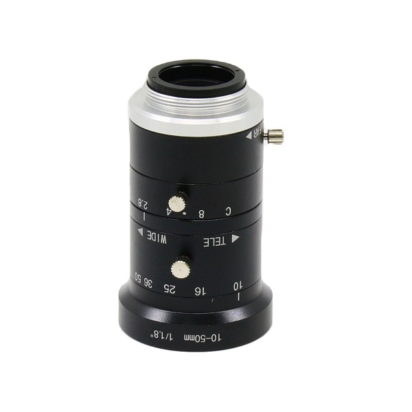 1/1.8" 8MP 10~50mm F2.8 C-Mount Zoom Industrial Camera Machine Vision Lens