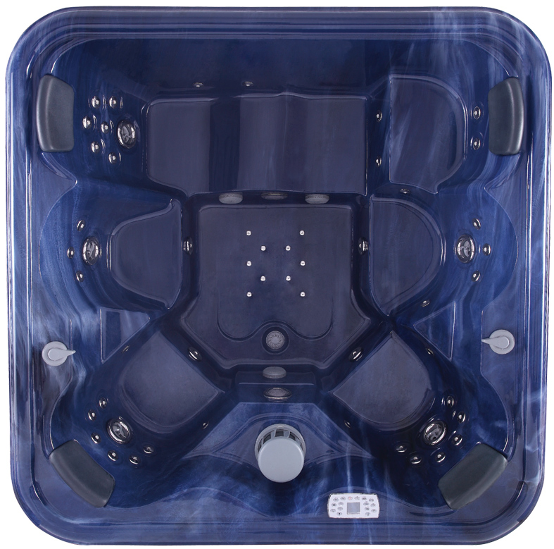 Голубая акриловая джакузи Deluxe Jet Pool на 6 человек