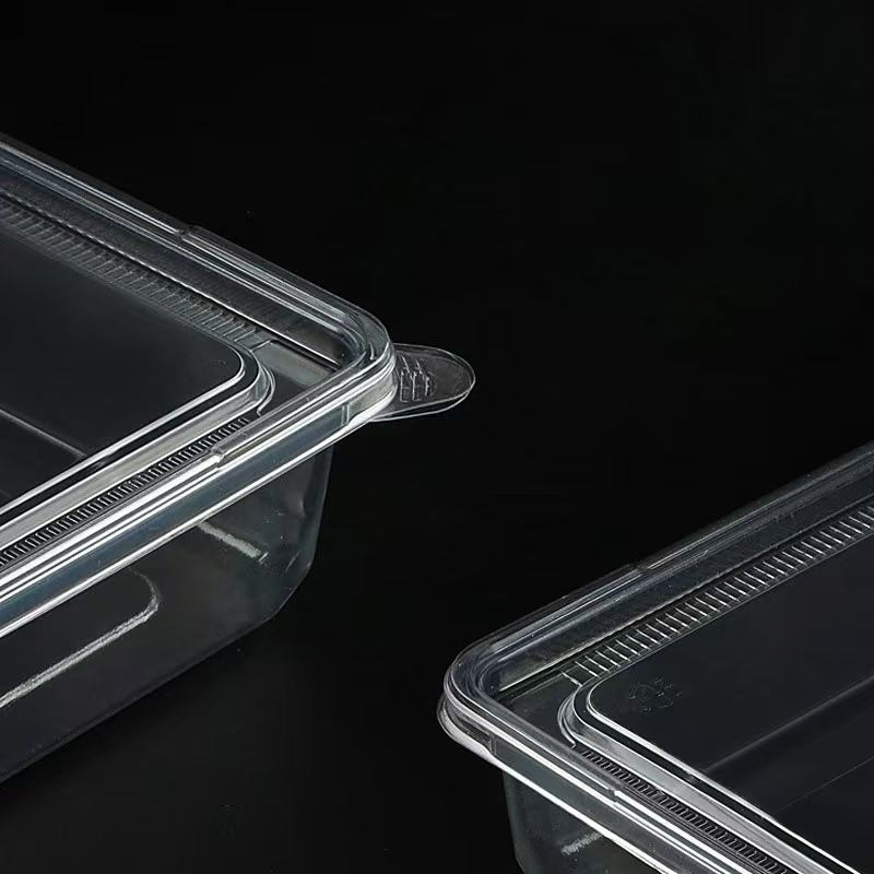 Custom Clear Pet Square Cake Box for Biscuits Dessert Cookies Packaging