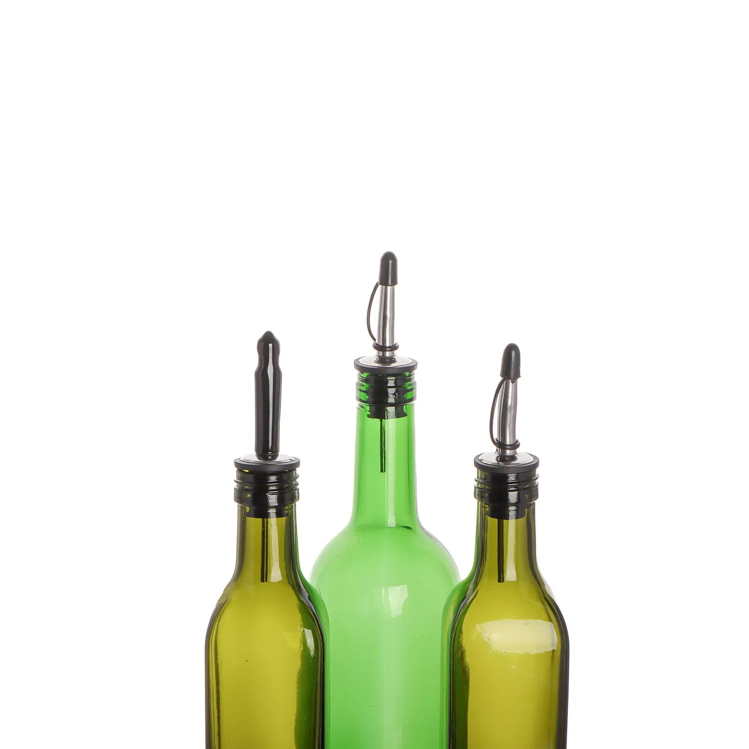Recycled Bar Accessories Green Amber Stainless Steel Wine Pourer for Oil Pouring