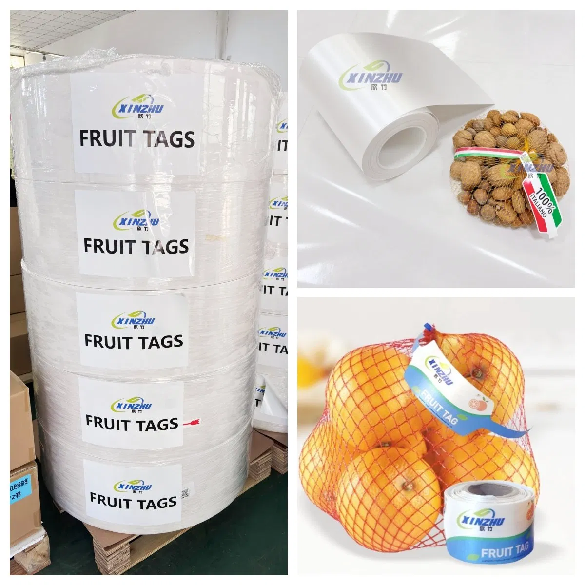 Blank 210um Eco Top Fruit Labeling in Mesh Bags Fruit