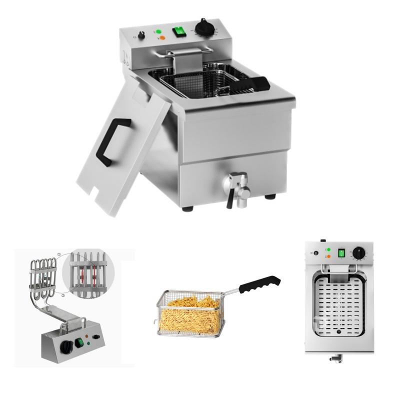 Win Tend Single Tank Electric Chicken Deep Fryer with Facucet