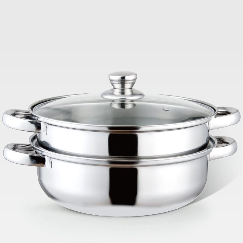 American Style 5-Piece Cooking Pot Set Sustainable Metal Glass Pans Stainless Steel Non Stick Pot Sets