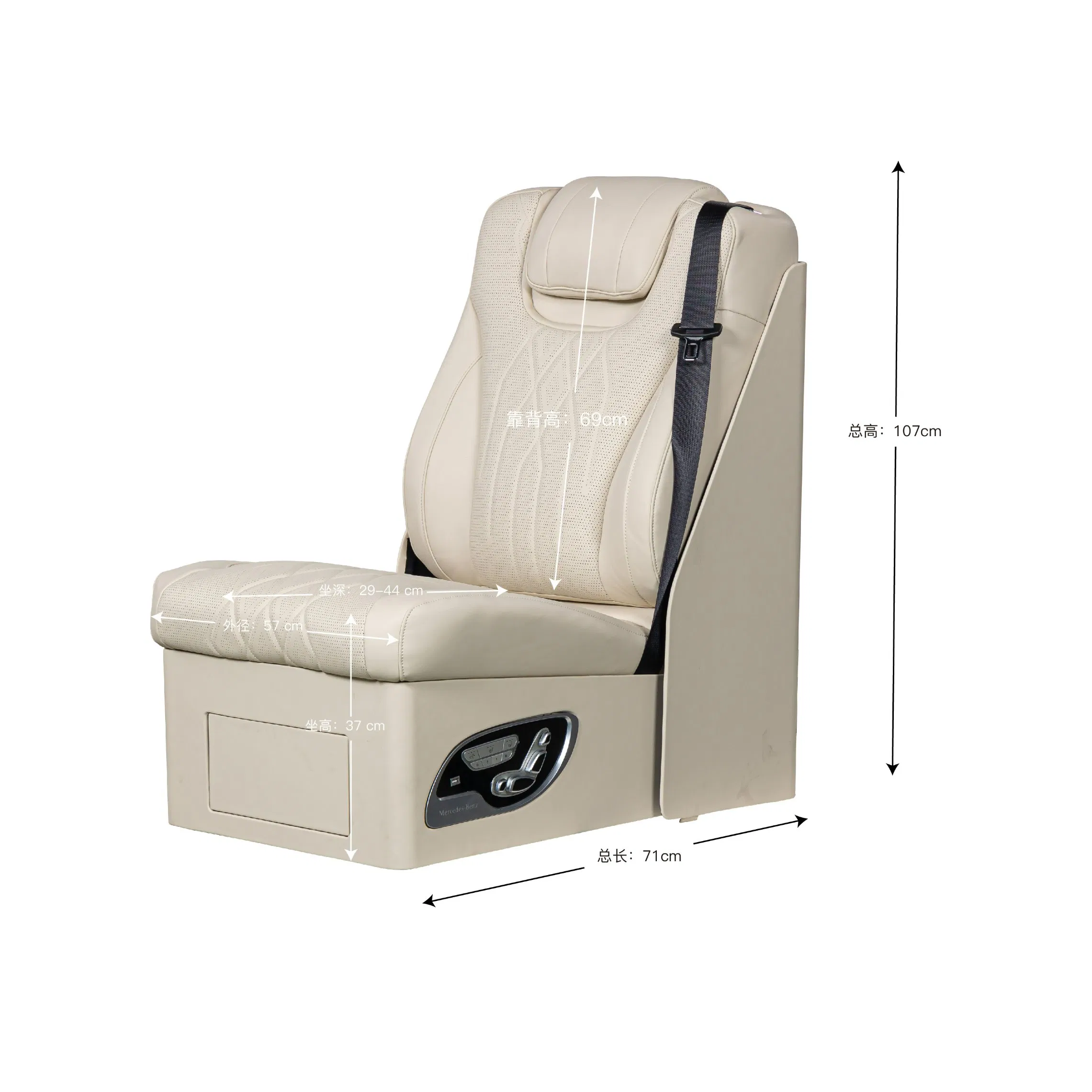 Электрическое кресло-реклайнер с подогревом и массажем для микроавтобусов в стиле Luxury Airplane