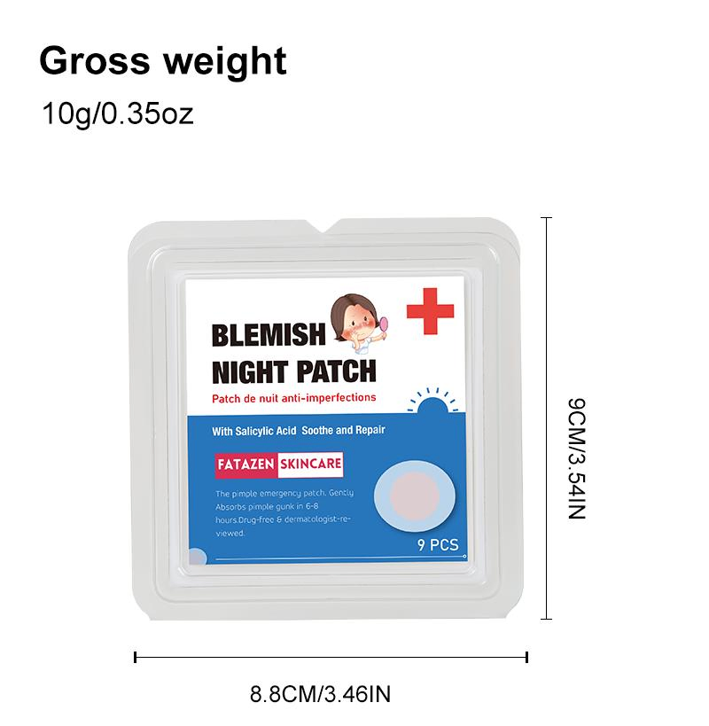 Natural Mild Non-Irritating Blemish Night Salicylic Acid Soothing Repair Acne Patch