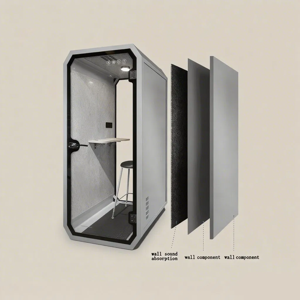 Soundproof Booth Modular Portable Modular Office Phone Pod Office Booth