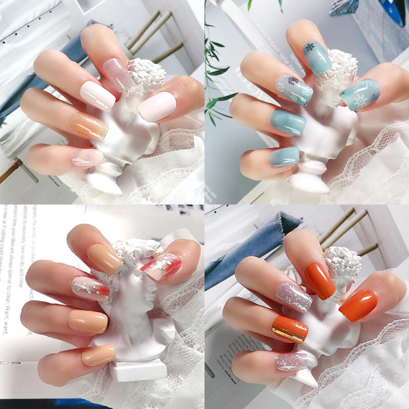 Explosive Gel Nail Stickers European and American Semi-Cured Nail Stickers Gel Nail Amazon Nail Stickers