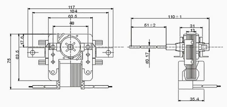 Refrigerator Motor for Smooth and Silent Operation 5-Year Quality Assurance Sm102j Sm329 Sm998