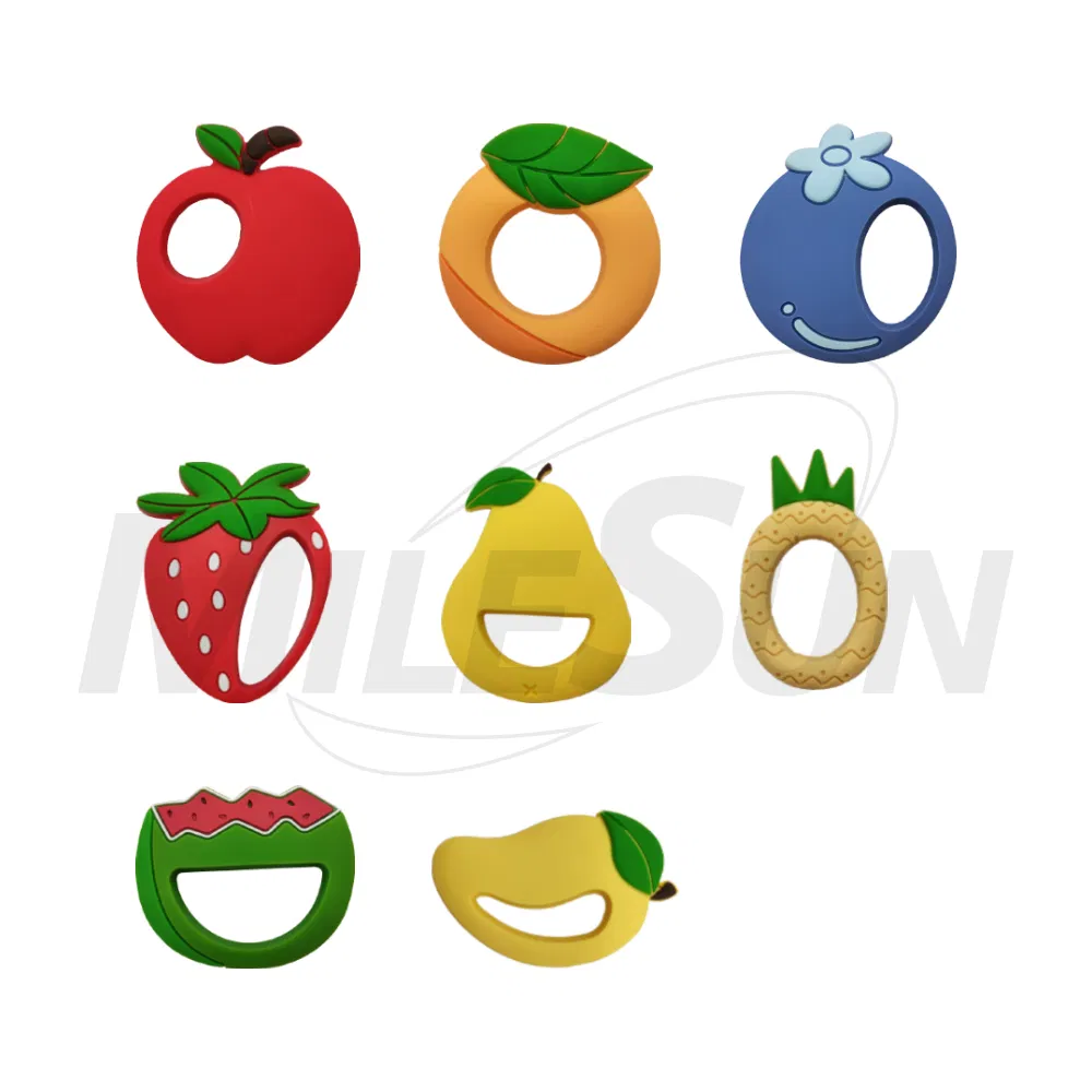 Silicone Soft-Textured Teether for Sensory Exploration and Teething Relief with Easy to Hold Handles