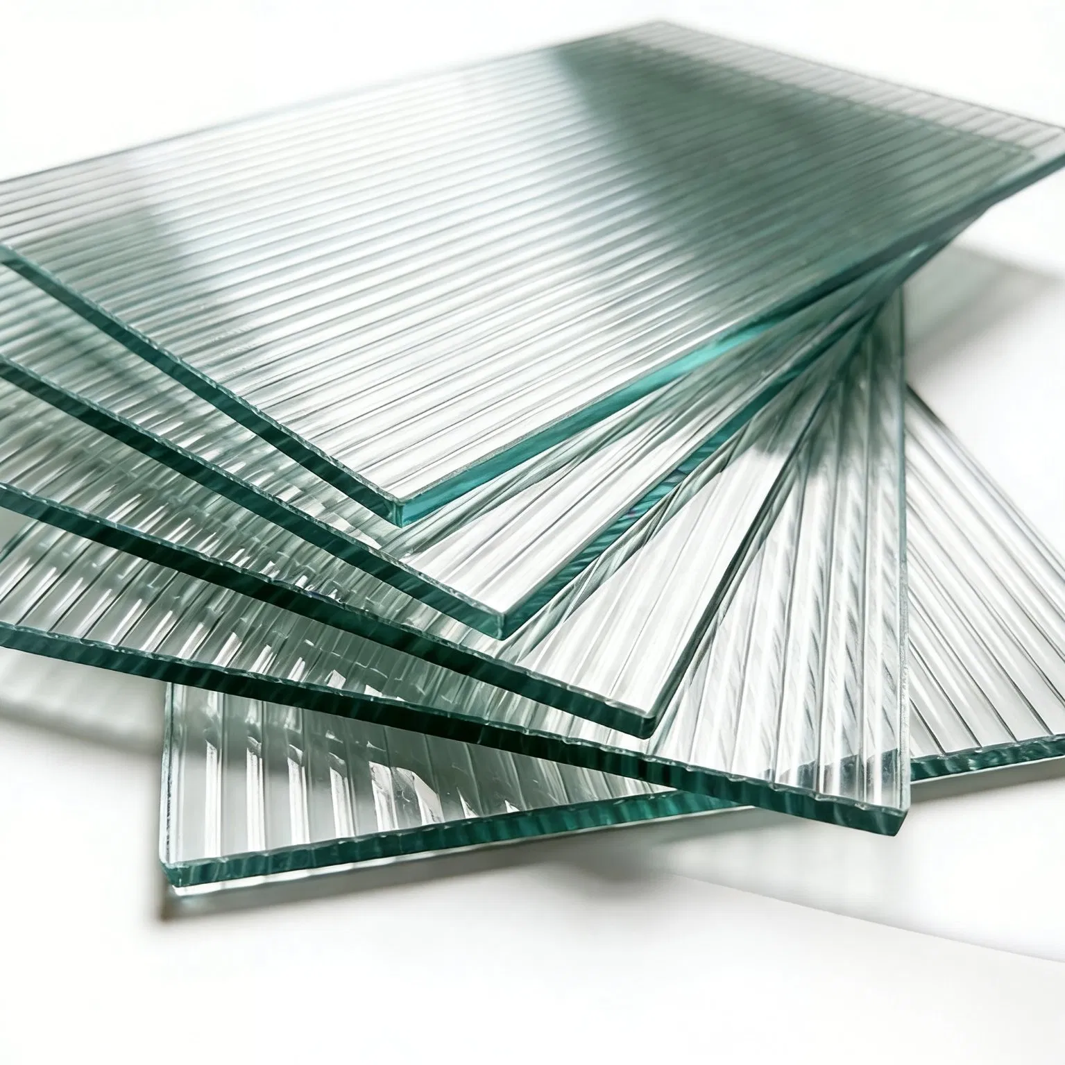 Office Area Partitions Made of Tempered Fluted/Pattern Glass, Fireproof and Soundproof