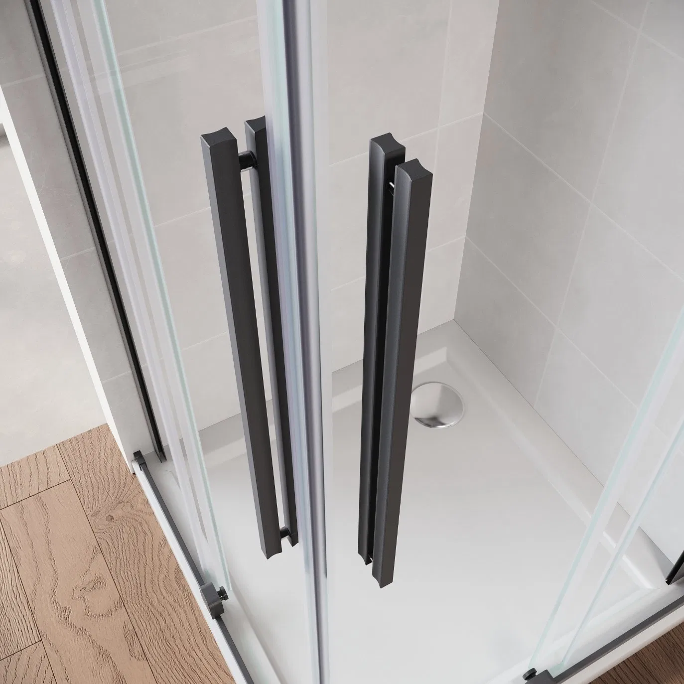 Sally Brushed Bronze Metal 8mm Tempered Glass Sliding Shower Door