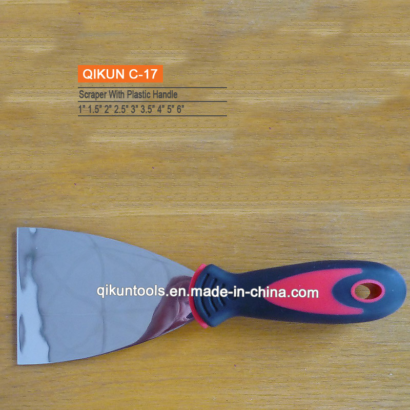 C-16 Construction Decoration Paint Hardware Hand Tools Plastic Handle Mirror Polished Stainless Steel Scraper
