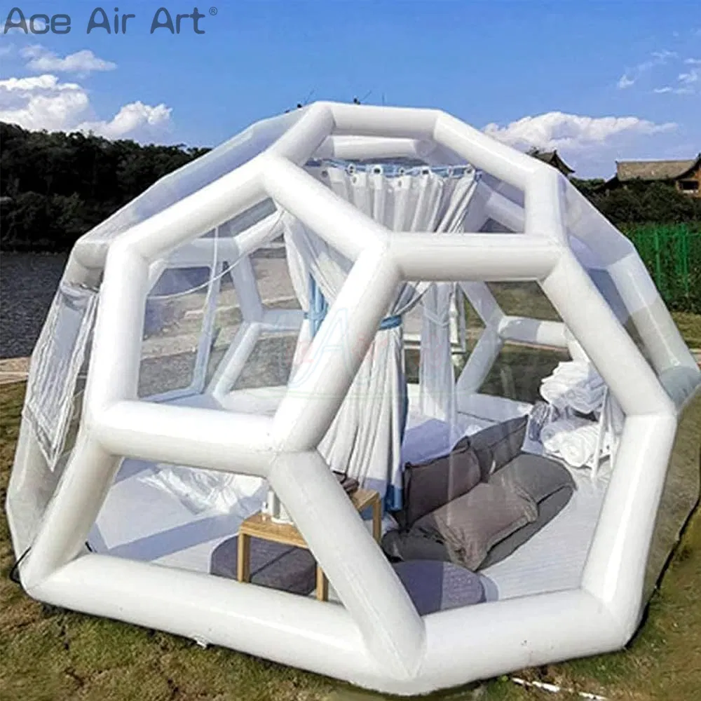 Inflatable Clear Tent PVC Airtight Clear Dome House Inflatable Bubble Tent with Air Pump for Outdoor or Camping Party