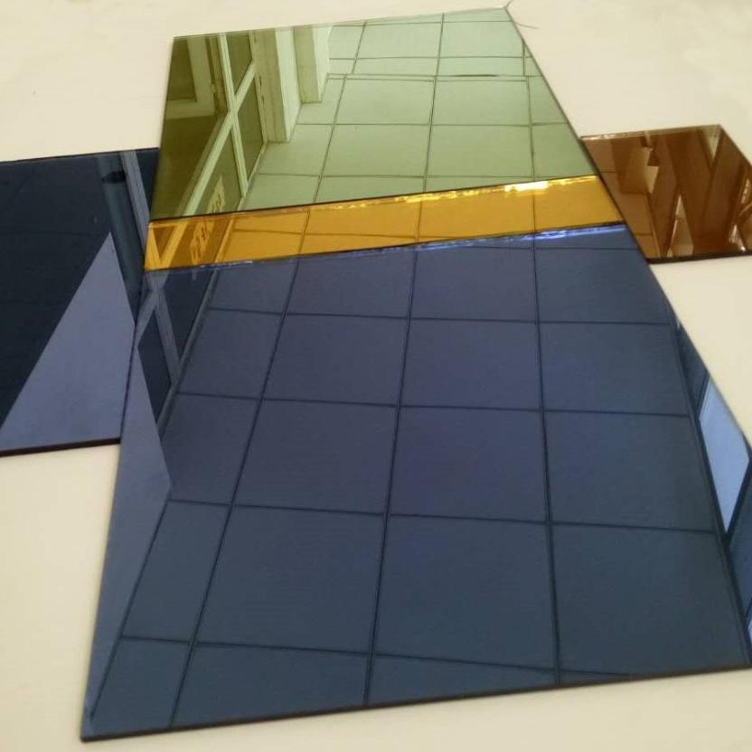 High Quality Black White Lake Blue Dark Blue Brown Ocean Blue Silver Tinted Colors Reflective Glass Price Per Square Meter