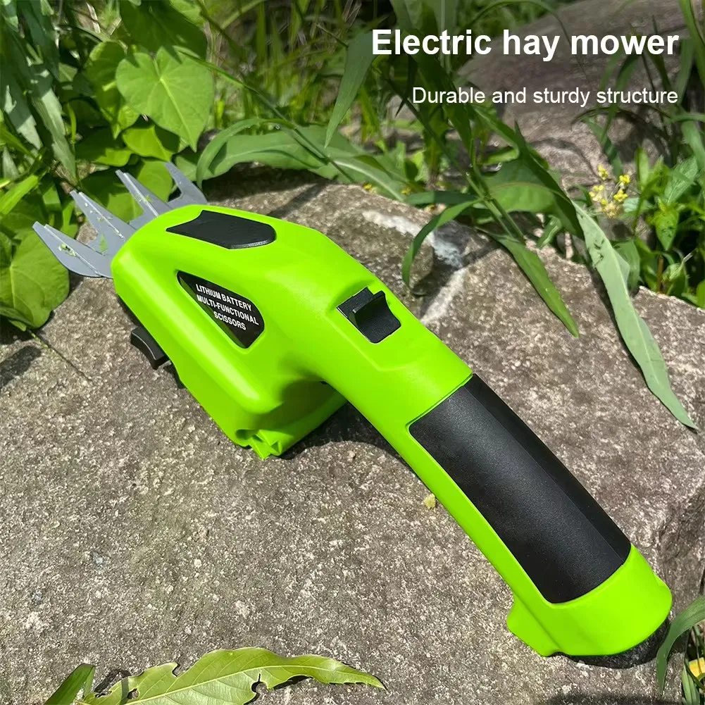 2 in 1 Cordless Grass Trimmer Electric Hedge Shear 7.2V Rechargeable Battery Shrub Trimmer Grass Cutter Weeder Lawn Garden Tool