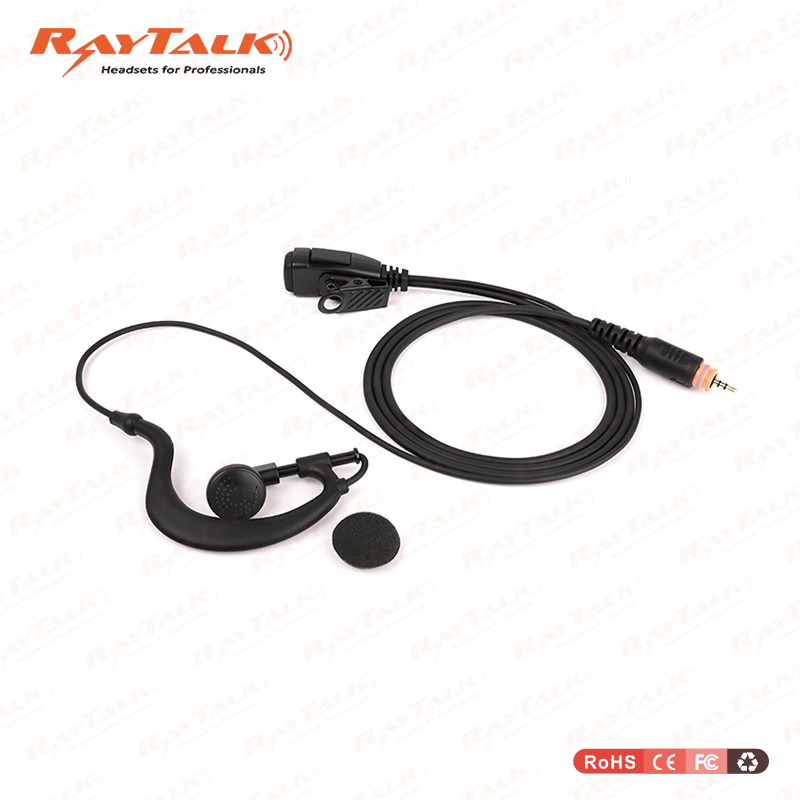 1-Wire Earhook Earpiece with Push-to-Talk for Motorola Gp340