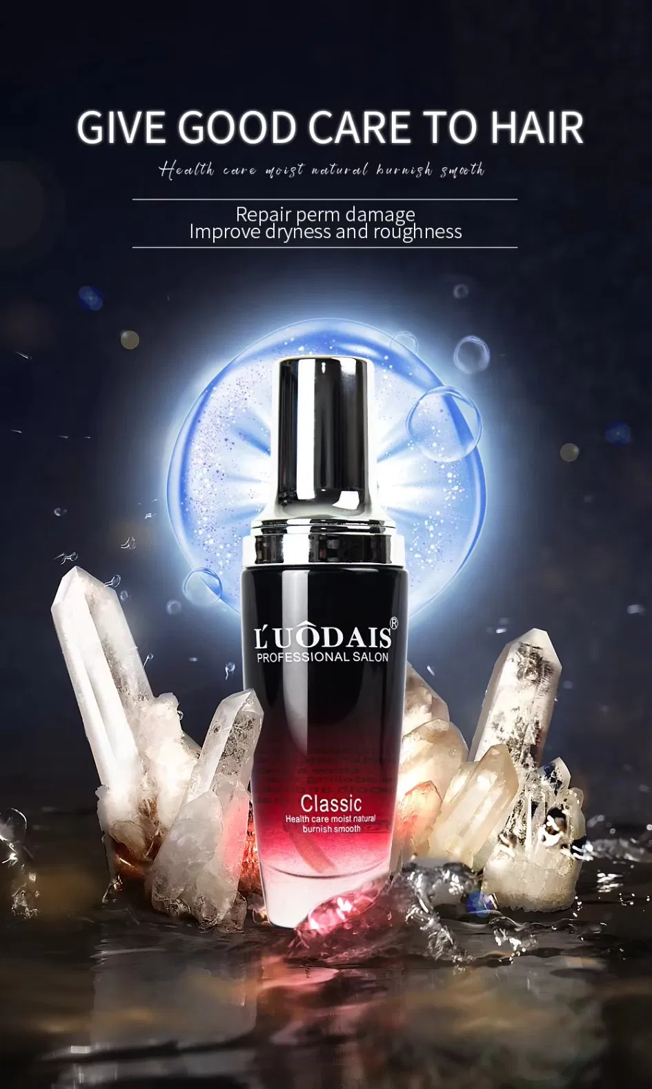 Hair Care Product Collagen Treatment Keratin Repair Damaged Anti Frizz Long Essential Serum Hair Oil 60ml 80ml for Salon