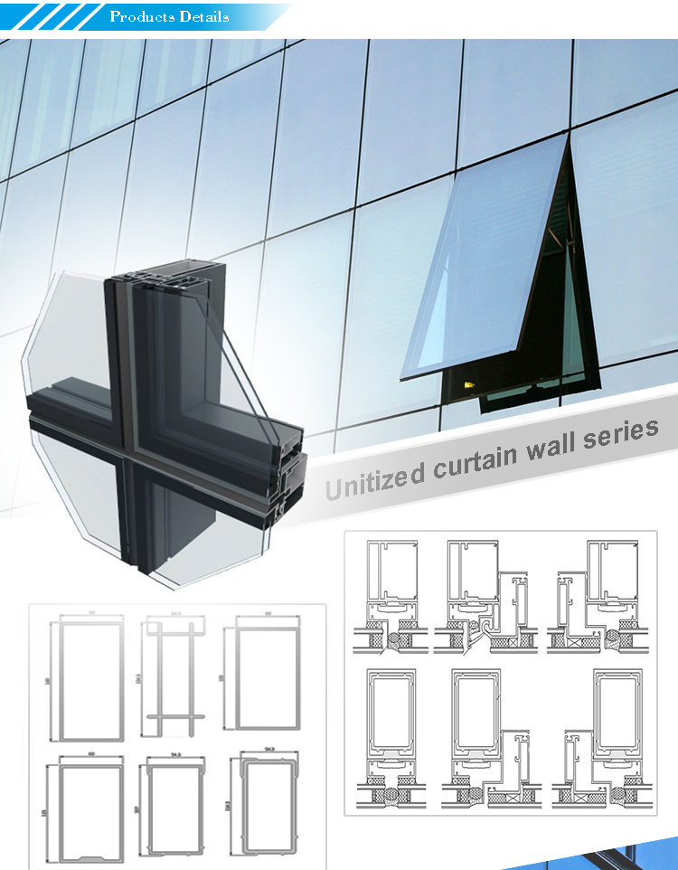 2025 Top Quality Aluminum Glass Curtain Wall System
