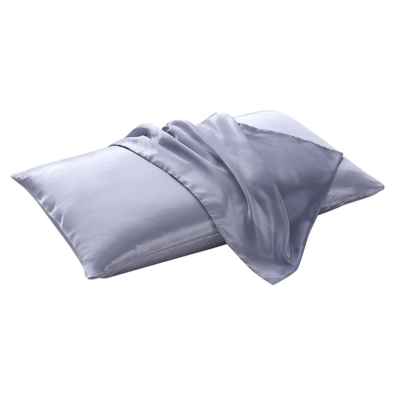 2024 New European with American Color Pillowcase Solid Color Double-Sided Silk Pillowcase Ice Silk Pillowcase for Home