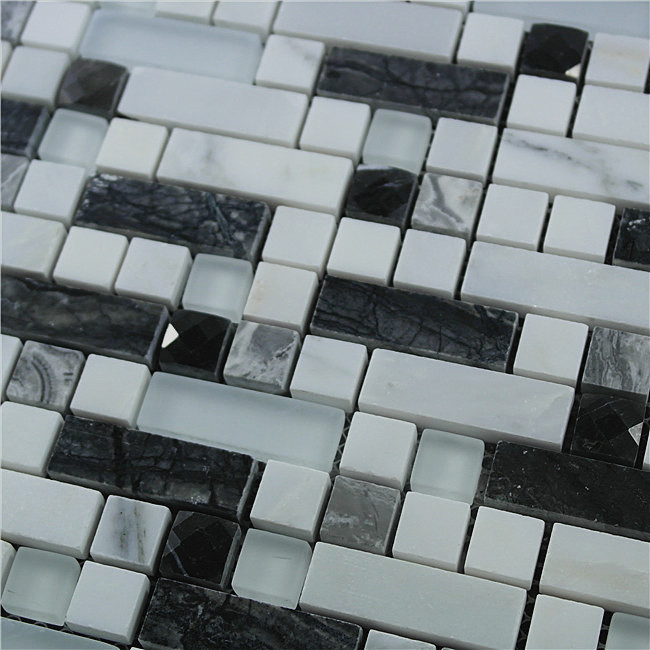 Мозаика из стекла и мрамора 8мм для бассейна