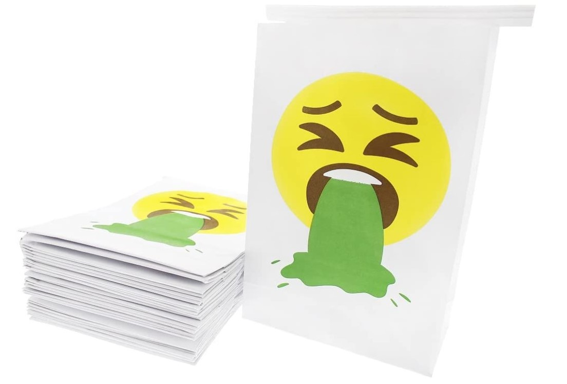 Waterproof Air Sickness Bag with Logo Printed Vomit Paper Bag