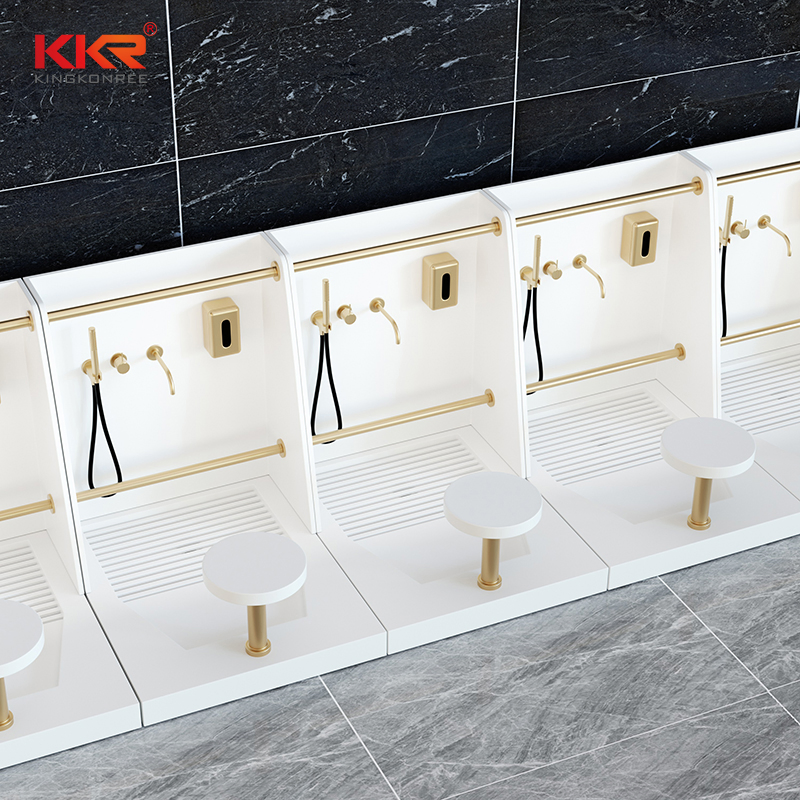 Modern Solid Surface Wudu Station for Large Mosques Islamic Ablution Equipment