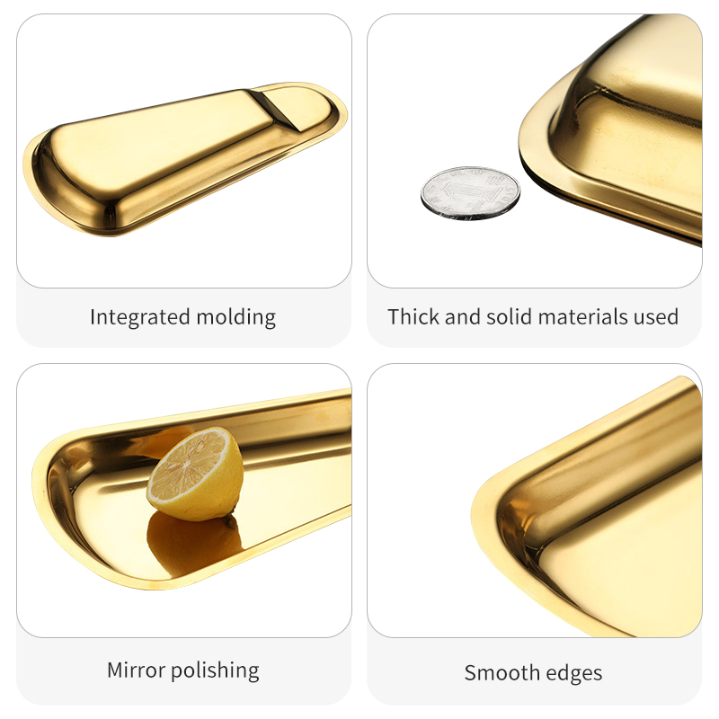 High Quality Stainless Steel Rectangular Spoon Ladles Holder Tableware Rests