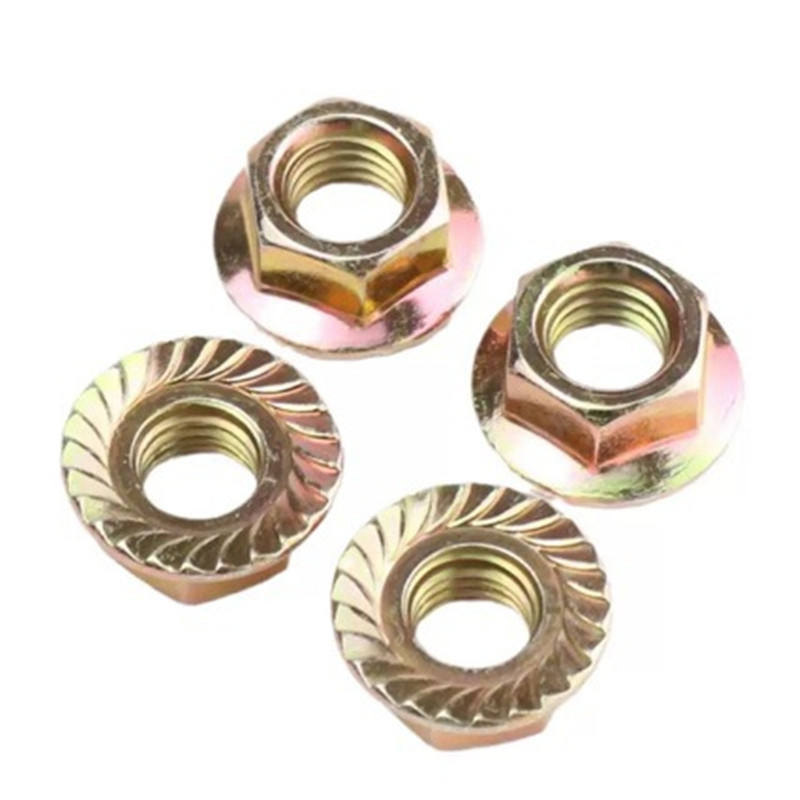 Titanium DIN6923 M5 M6 M8 M10 M12 M14 M16 Hex Flange Nuts Carbon Steel Coated Black Zinc