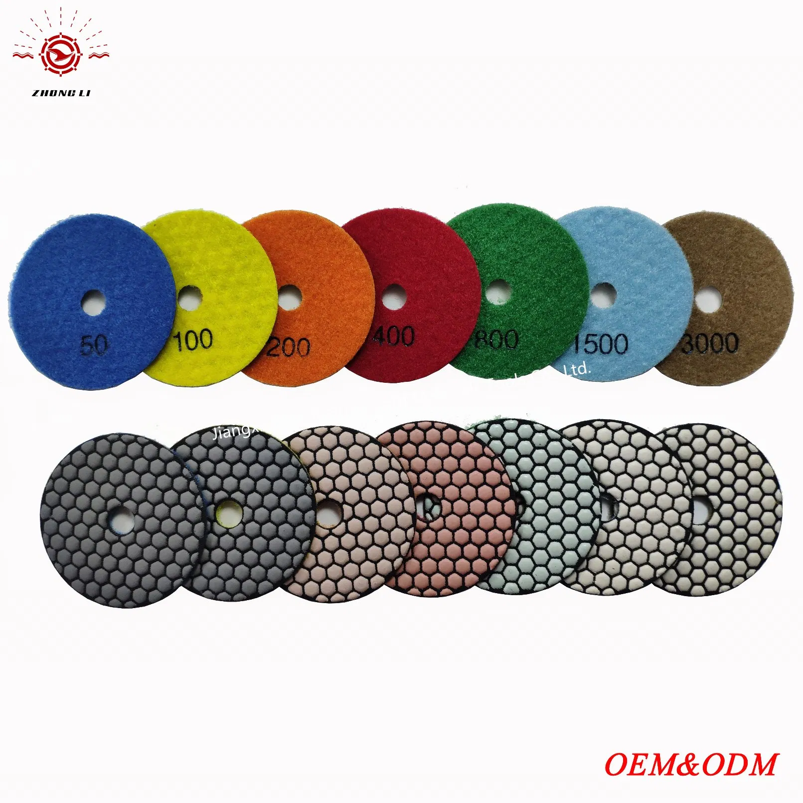 100mm Diamond Resin Dry Polishing Pads for Granite Marble