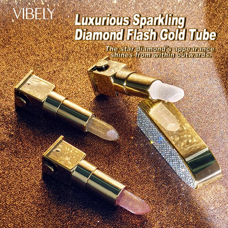 Wholesale Custom Glitter Diamond Tubes Private Label Moisturizing Luxury Temperature Changing Lipstick