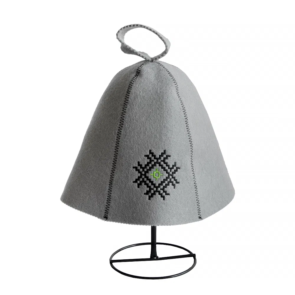 Durable Wool Felt Heat-Resistant Headwear for Sauna & Hot Yoga