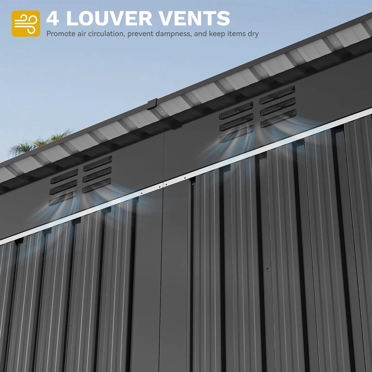 9.1X4.2FT Metal Outdoor Storage Shed with Window