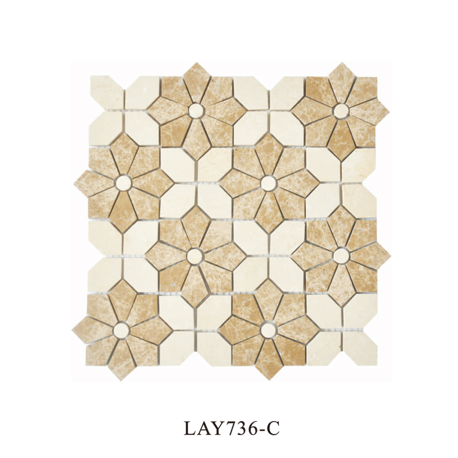 Белая мраморная мозаика для кухни 300x300 мм