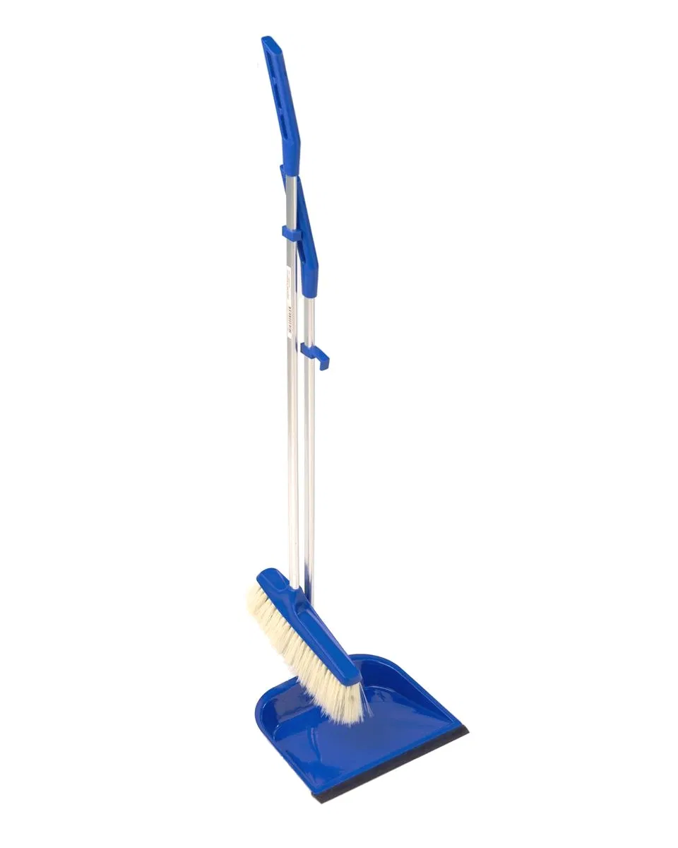 Steel Dustpan Broom Set Broom & Dustpan Set Aluminum Handle High Quality Heavy Duty