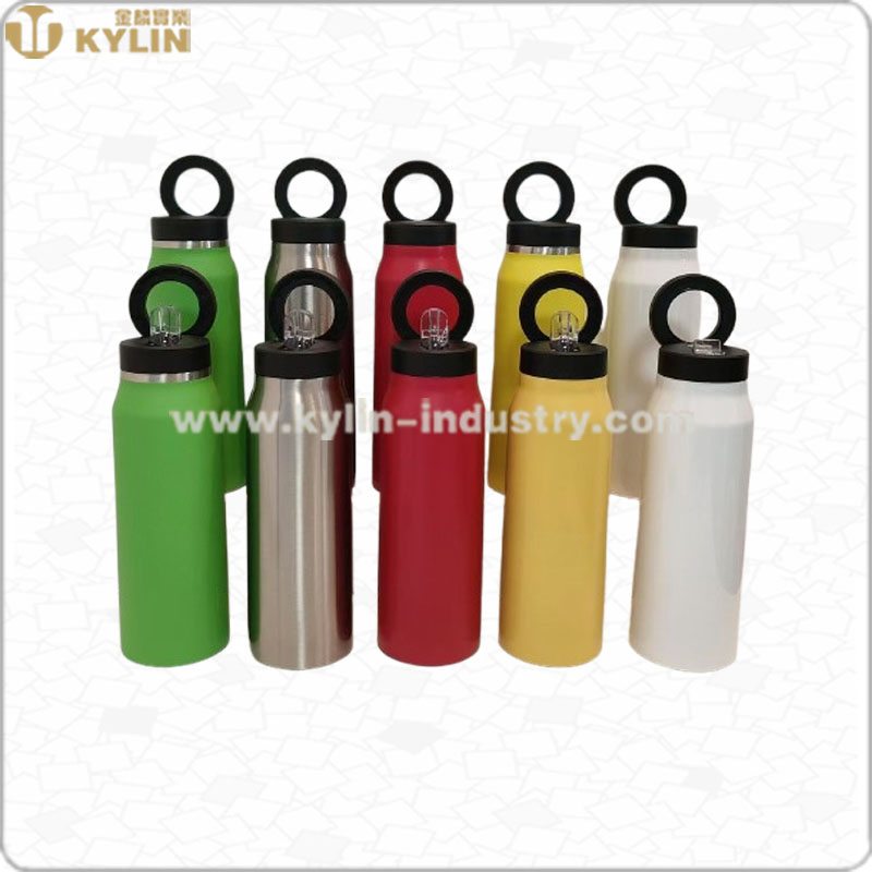 Stocked Vacuum Insulated Stainless Steel Travel 23oz 700ml Water Bottle with Phone Holder