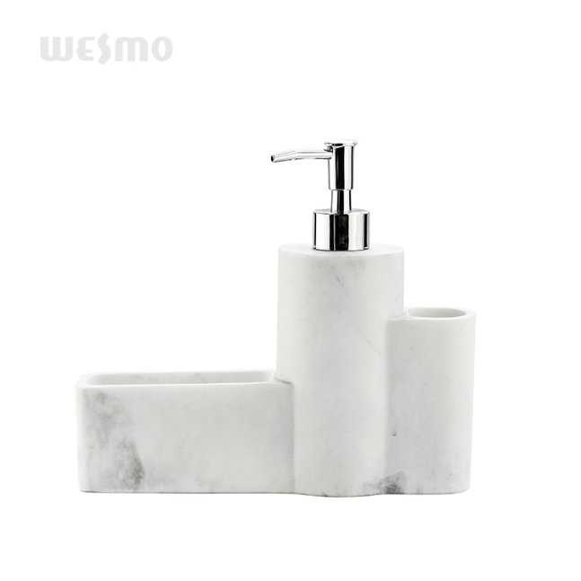 Factory Made Manual Liquid Soap Dispenser with Brush Sponge Holder