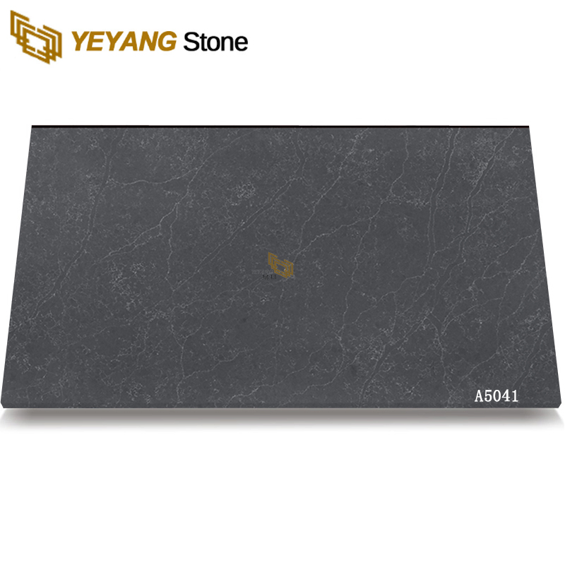 Quartz Slab Man-Made/Artifical Brown/Black Stone Tile Kitchen/Bathroom Countertops Engineered