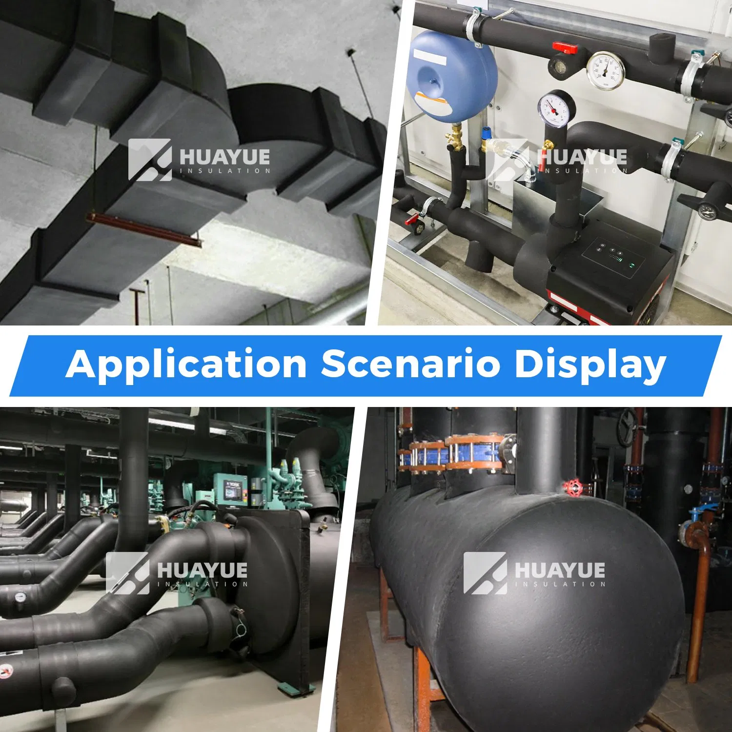 Huayue Closed Cell Nitrile Rubber Insulation Sheet NBR PVC Rubber Foam Insulation Roll with Self-Adhesive Paper