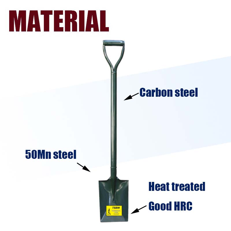 Steel Short Handle Garden Farming Tool Welded Construchtion Metal Spade